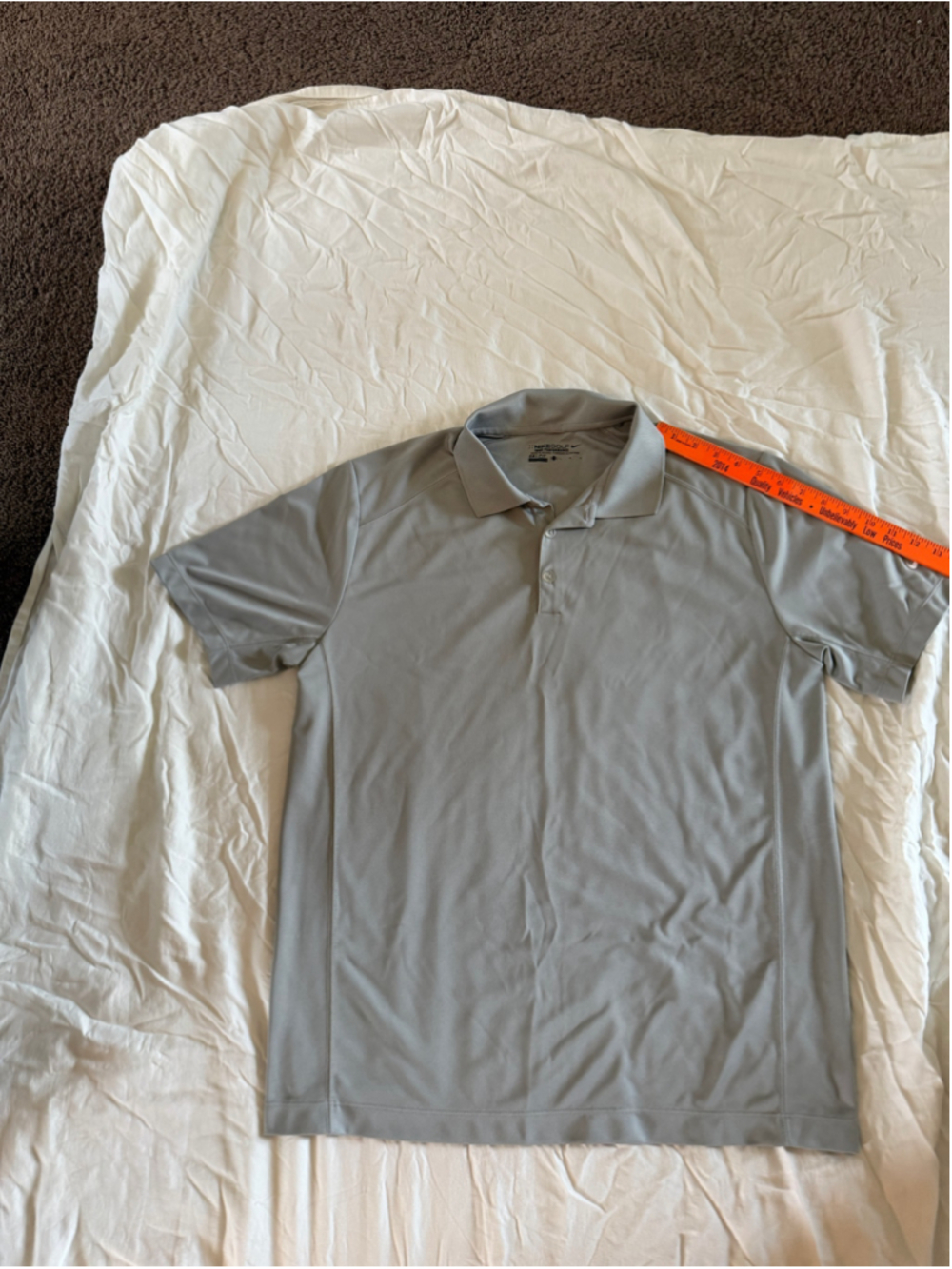 Men's Nike Golf Dri-Fit Polo Shirt Size L Grey